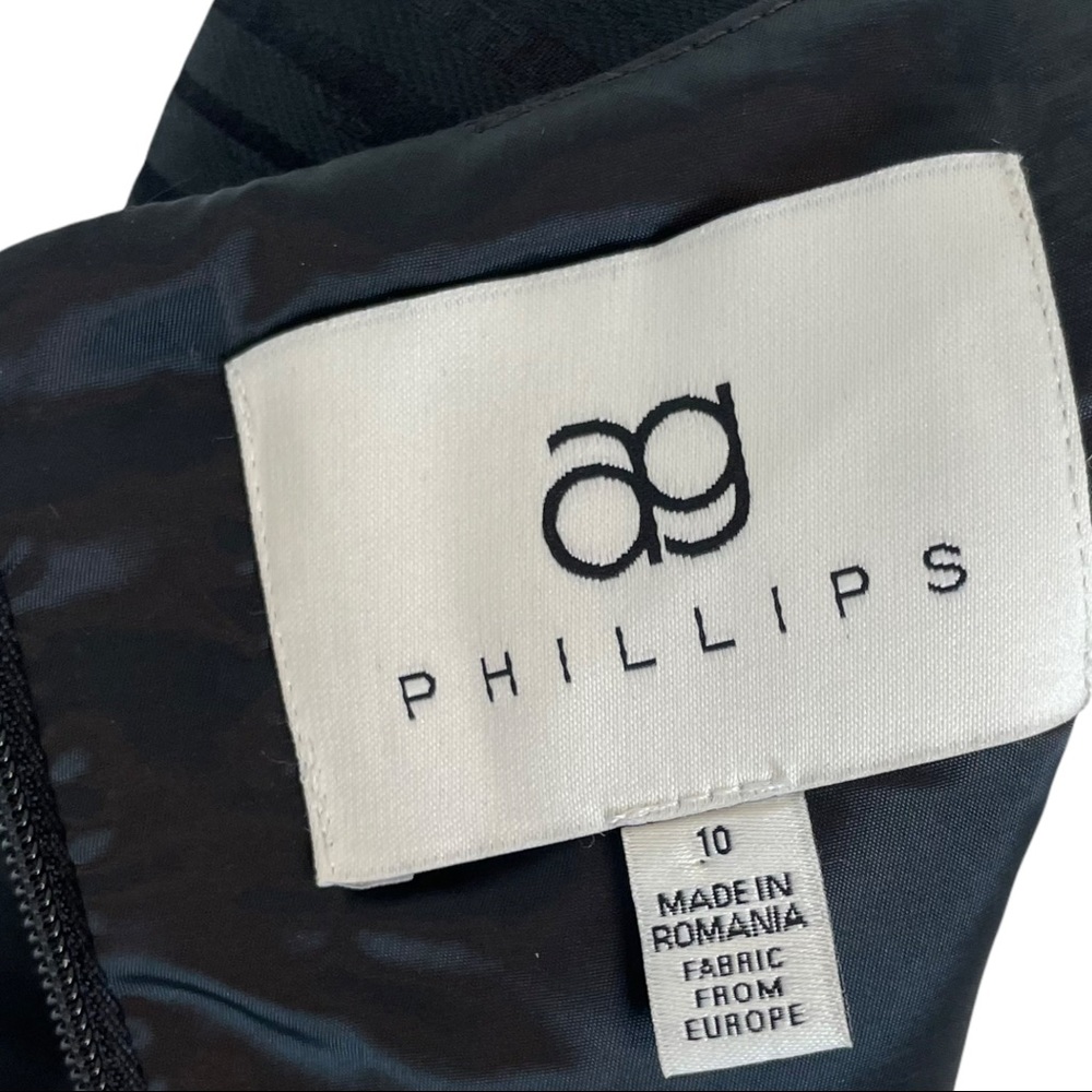AG Phillips Silk Professional Women’s A-Line Black Short Dress - Size 10 Pockets - Picture 6 of 9